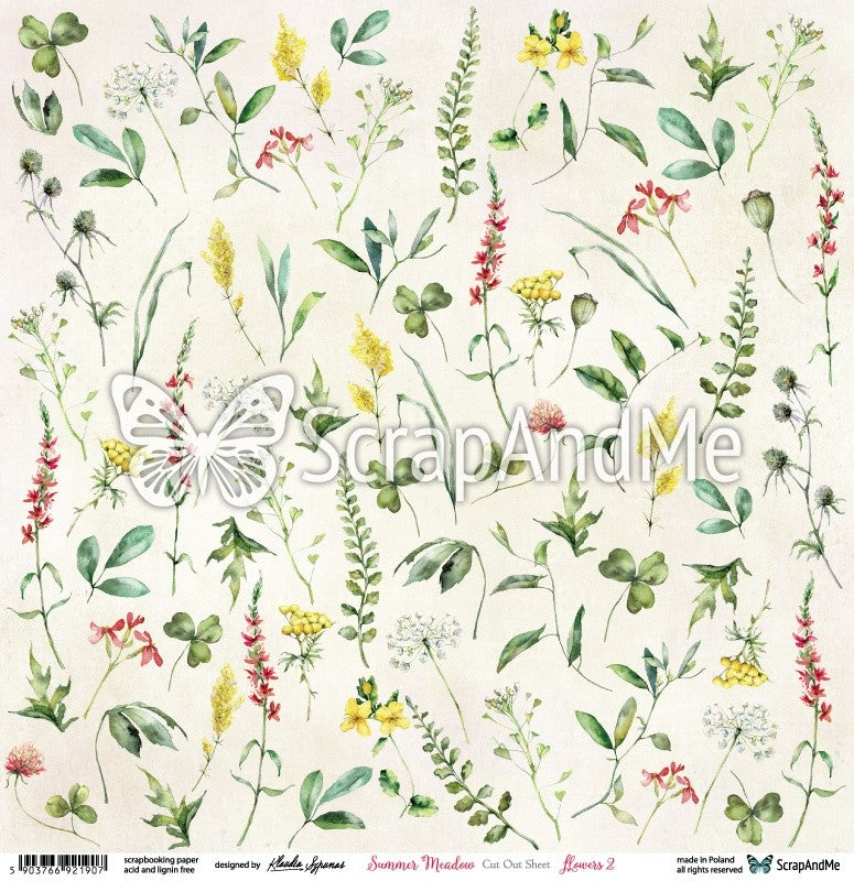 Cut-out sheet - Summer Meadow - Flowers 2