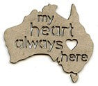 Chipboard Shape - My Heart Always Here