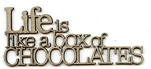 Chipboard Wordlet - Life is like a box of chocolates