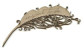 Chipboard Shape - Inspire to be Feather