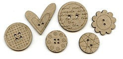 Chipboard Shape - Decorative Buttons