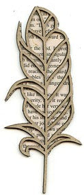 Chipboard Shape - Feather A Bookpaper