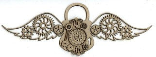 Chipboard Shape - Steampunk Padlock LARGE