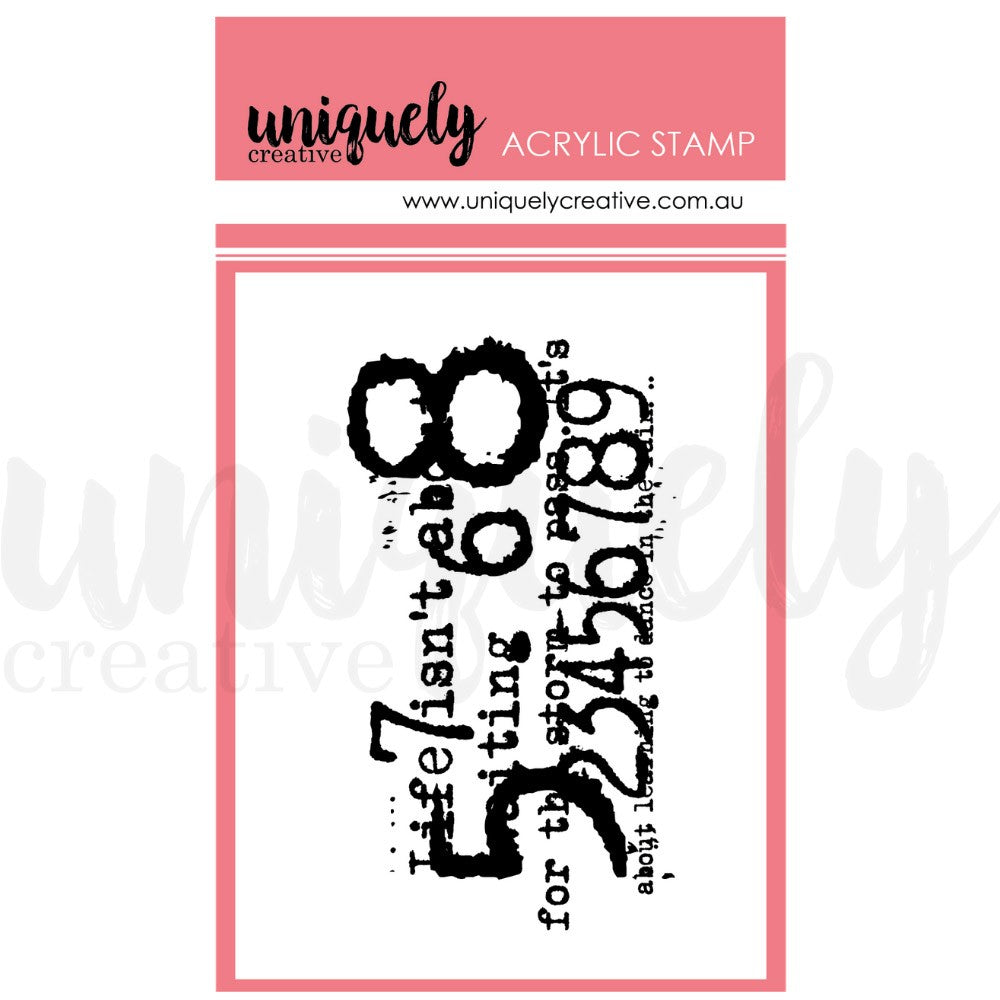 Mini Background Stamp - Numeric