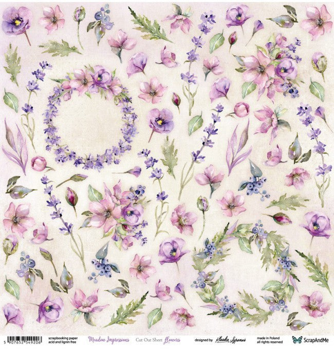 Cut-out sheet - Meadow Impressions Flowers