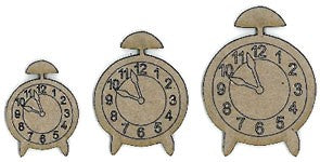 Chipboard Shape - Alarm Clocks, mini 
