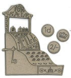Chipboard Shape - Cash Register & Coins 