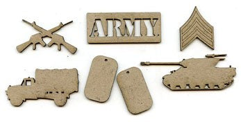 Chipboard Shape - Army Embellishments