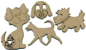 Chipboard Shape - Dog Set