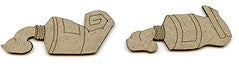 Chipboard Shape - Oil Paints