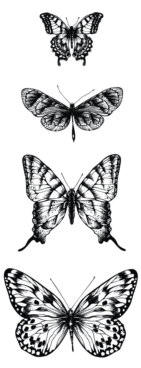 Clear Texture Stamp - Butterflies