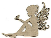 Chipboard Shape - Sitting Fairy