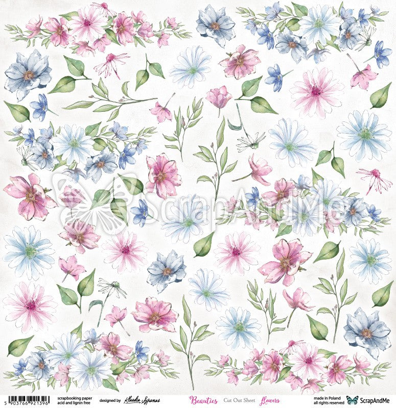 Cut-out sheet - Beauties Flowers