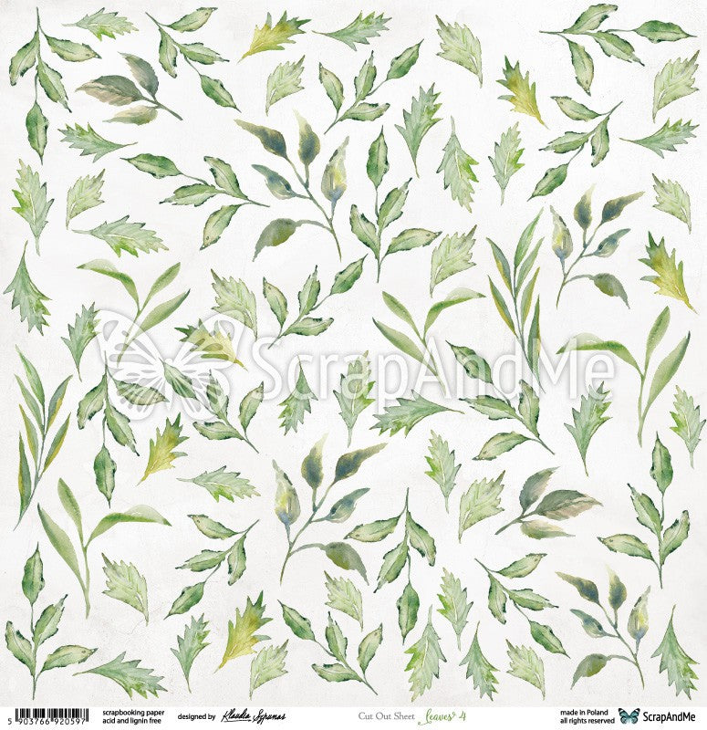 Cut-out sheet - Bright and Soft Leaves 4