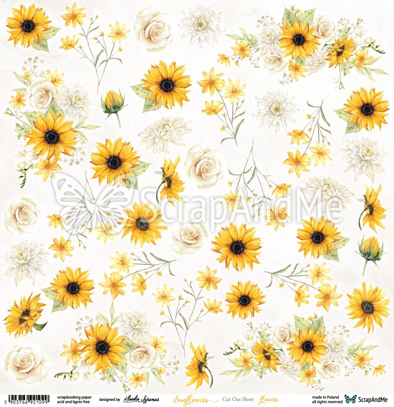 Cut-out sheet - Sunflowers