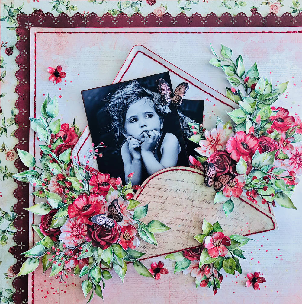 Rose Layout For Rants Beautiful Rose - Layout Kit – Merly Impressions